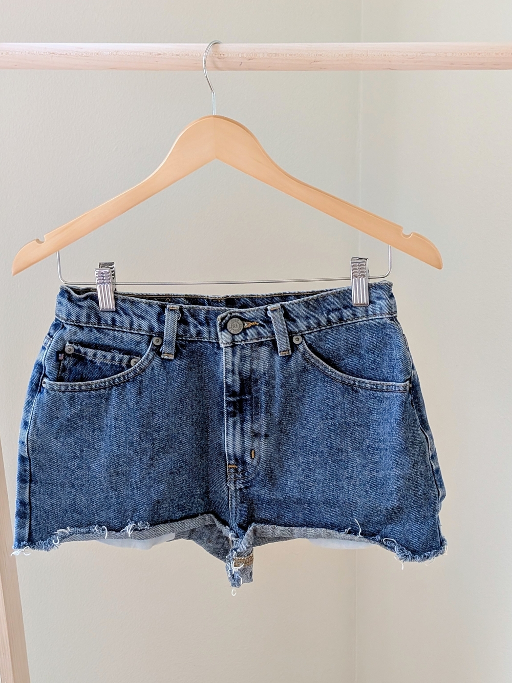 Vintage Polo Ralph Lauren Classic High-Rise Denim Shorts in Blue - Size 8